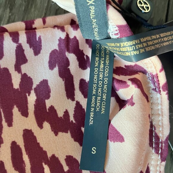 ViX Swimwear Bali Middle Loop Bikini Top Burgundy Leopard Print NWT Size S - Picture 6 of 8